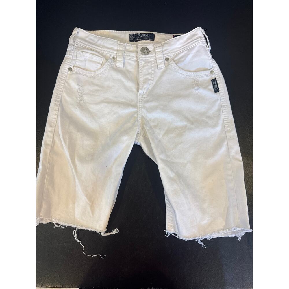 Silver high capri W26 cut into Bermuda shorts. See photos